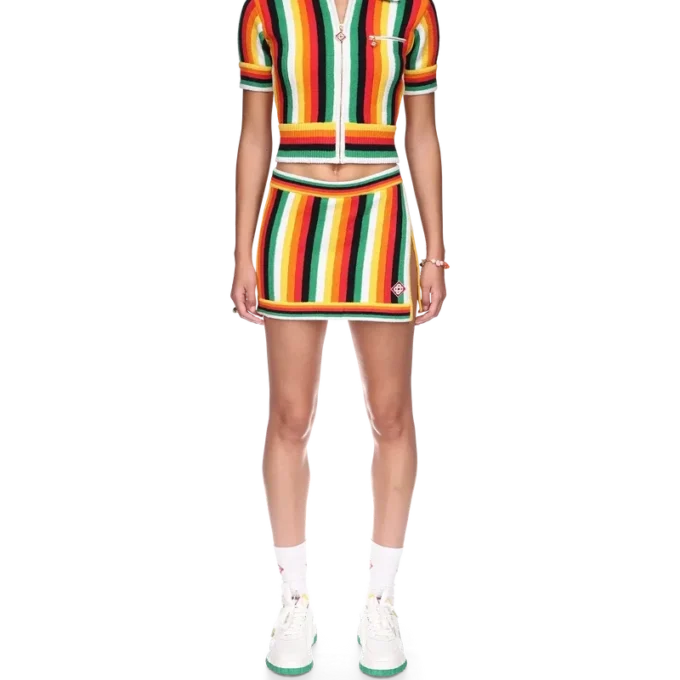 Top de felpo às riscas