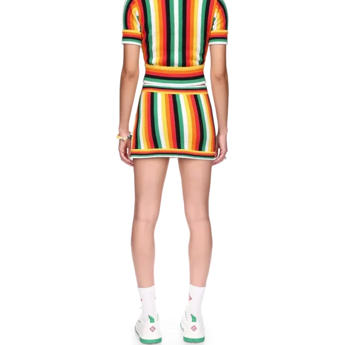 Top de felpo às riscas