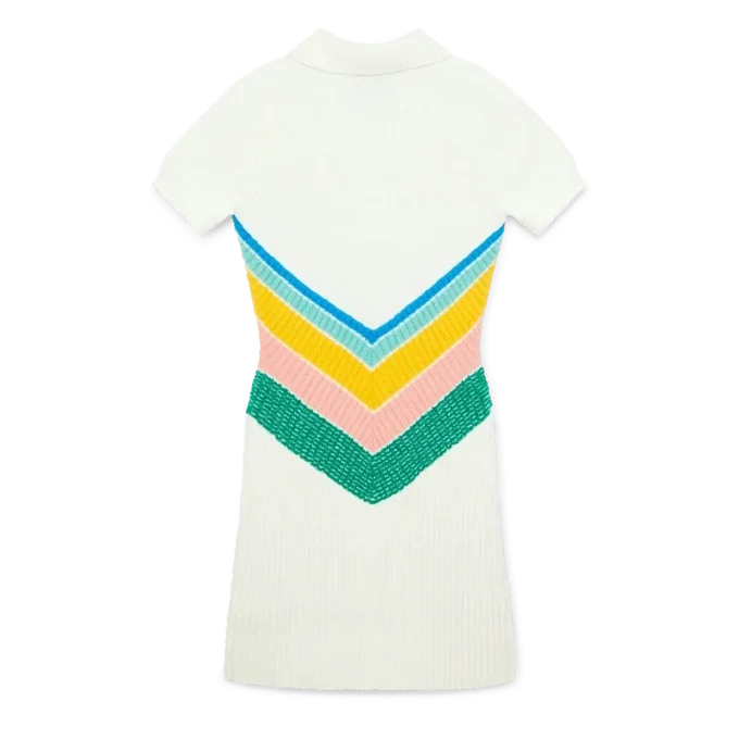Vestido Bouclé Chevron