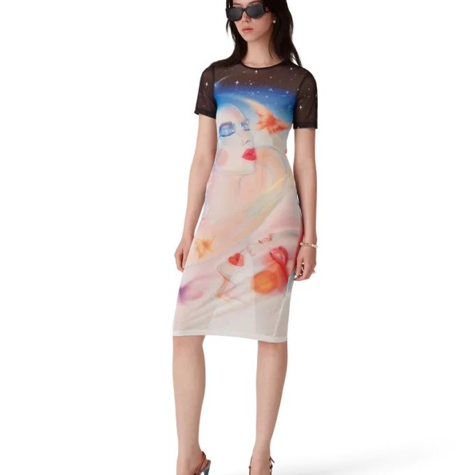 Vestido de calções em malha Galactic Connection Vestido de calções em malha Galactic Connection