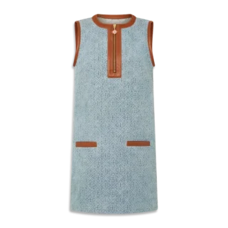 Vestido de ganga com monograma