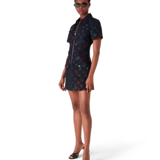 Vestido de ganga com monograma