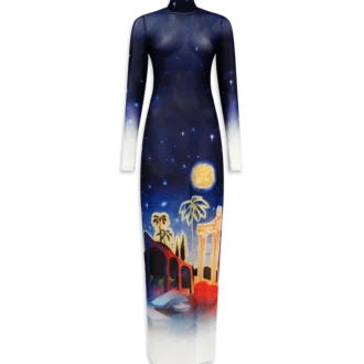 Vestido de malha Midnight Acropolis