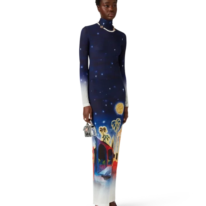 Vestido de malha Midnight Acropolis