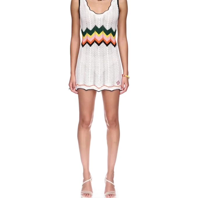 Vestido de renda com padrão chevron Vestido de renda com padrão chevron