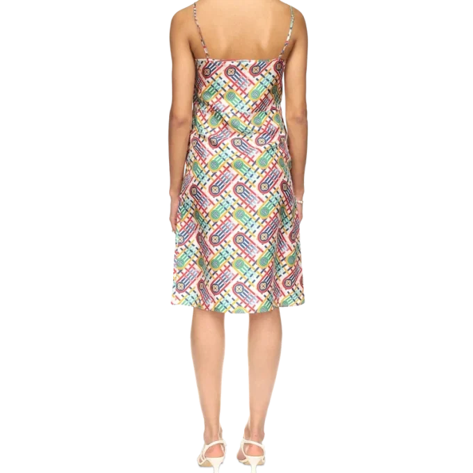 Vestido de seda com Monograma Tennis Vestido de seda com Monograma Tennis