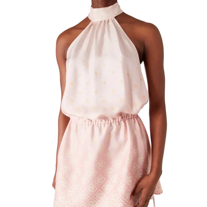 Vestido de seda Monogram Degrade