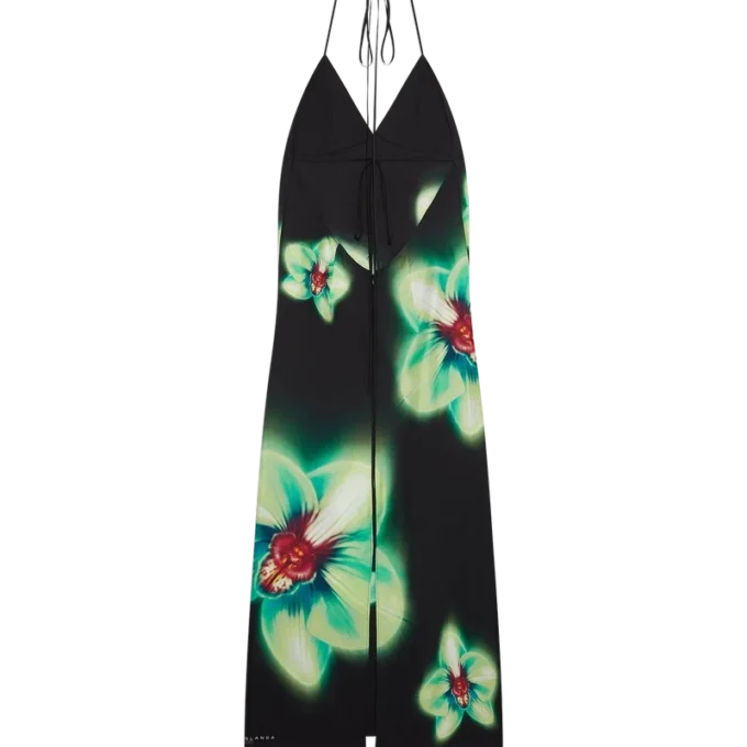 Vestido de seda Orchid Glitch Vestido de seda Orchid Glitch