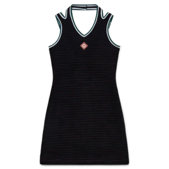 Vestido de ténis em veludo texturado