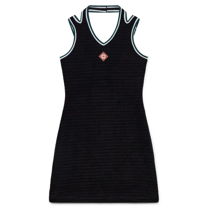 Vestido de ténis em veludo texturado