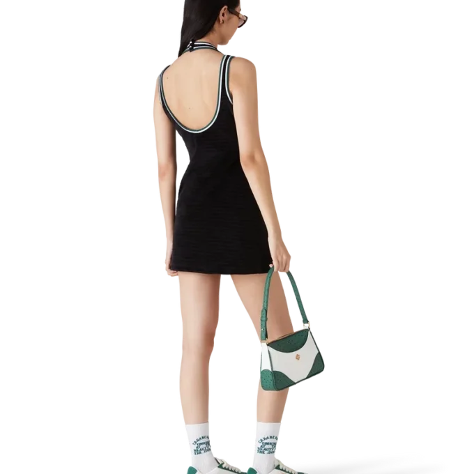 Vestido de ténis em veludo texturado