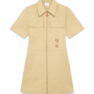 Vestido em jacquard de algodão com monograma