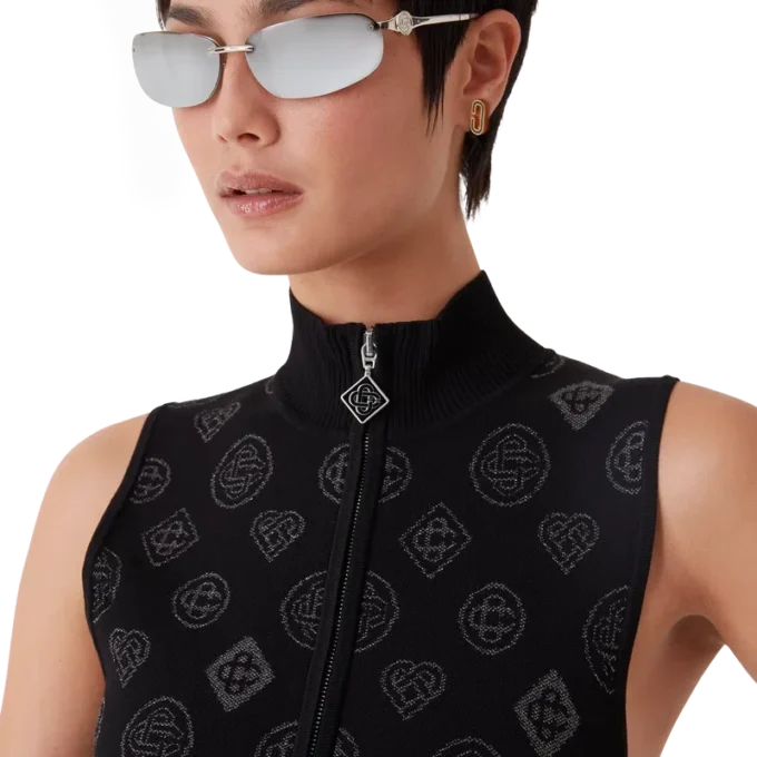 Vestido Jacquard Monograma