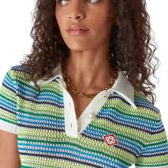 Vestido Midi de Manga Curta às Riscas Vestido Midi de Manga Curta às Riscas