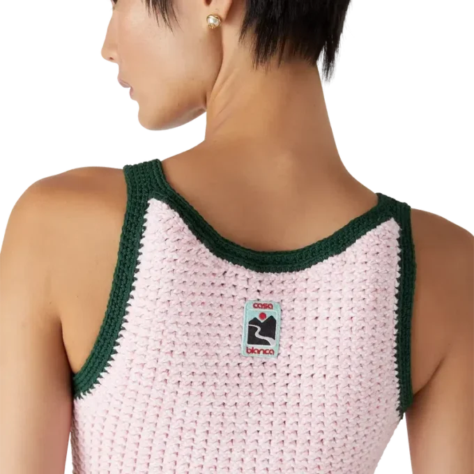 Vestido sem mangas em algodão mouline Vestido sem mangas em algodão mouline