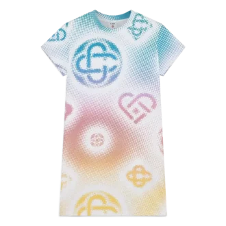 Vestido T-shirt com logótipo em meio-tom